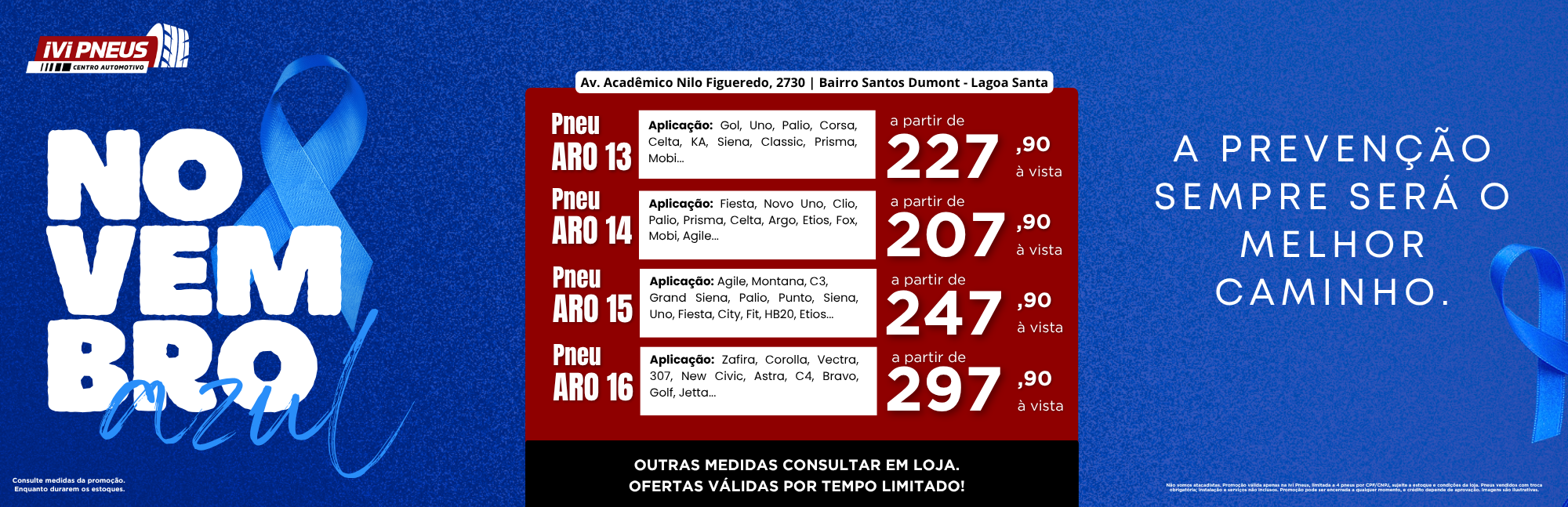 Banner outubro rosa IVI Pneus