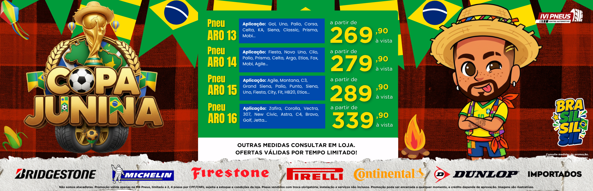 Mês do Trabalhador — Promoção de pneus na IVI Pneus