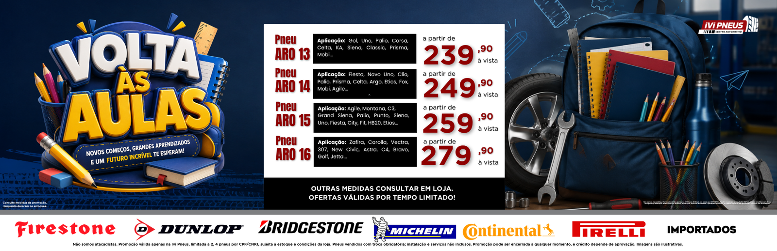Mês do Trabalhador — Promoção de pneus na IVI Pneus