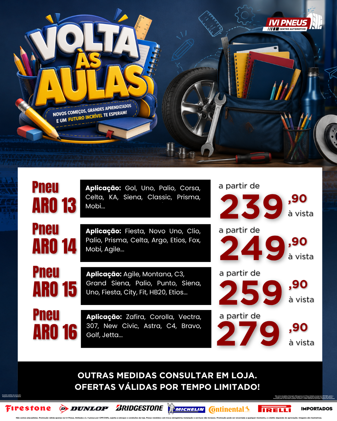 Mês do Trabalhador — Promoção de pneus na IVI Pneus